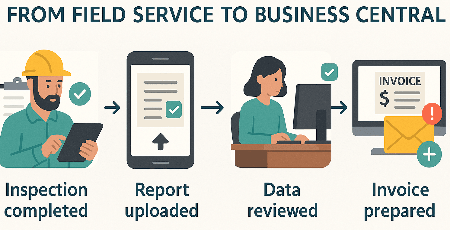 Automated Field Service to Biz Central workflow