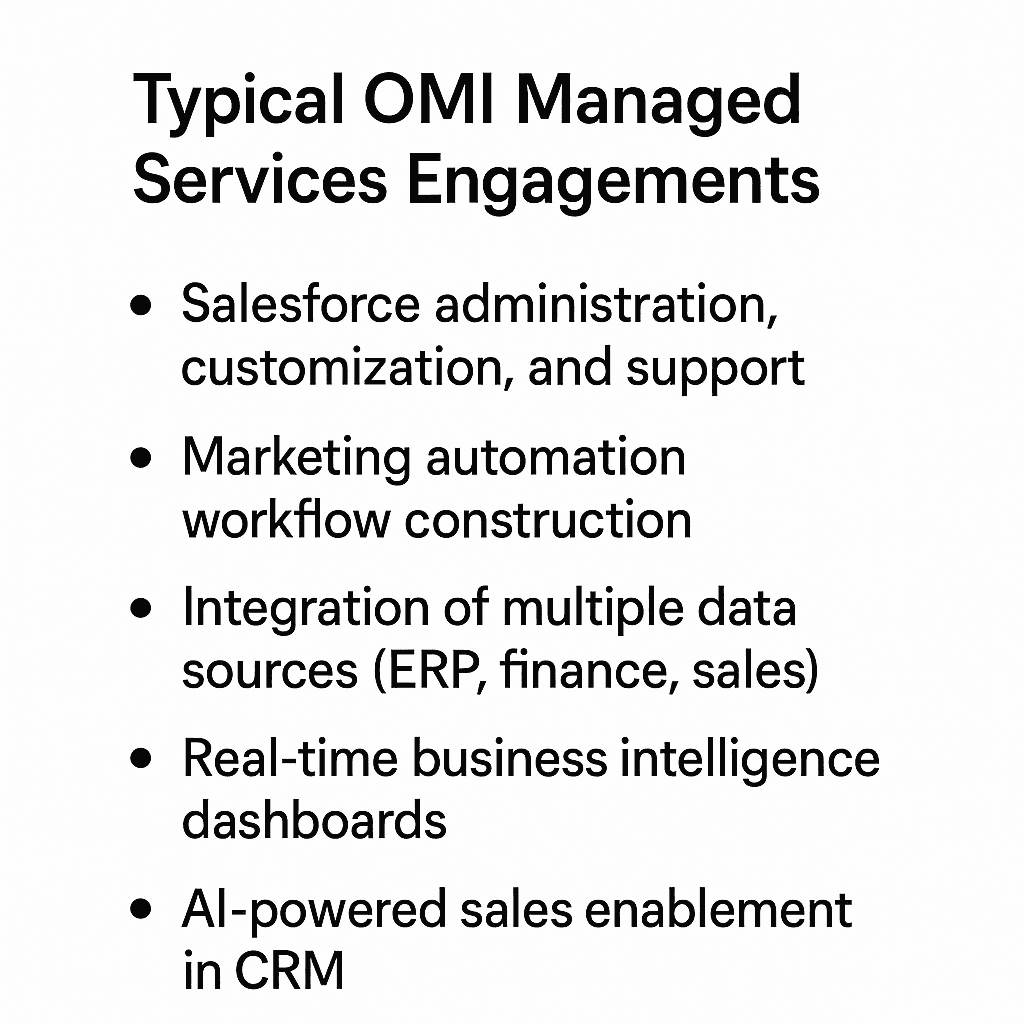 Typical OMI Managed Services Engagements